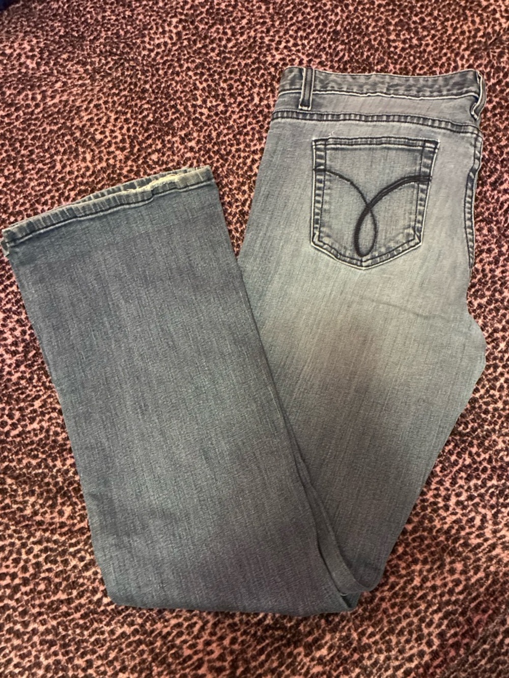 Calvin Klein Light Blue Bootcut Jeans with Back Pocket Stitch